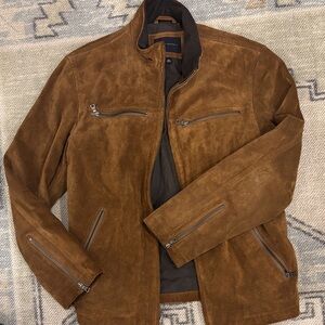 VINTAGE 100% Genuine Leather/ Suede Banana Republic Jacket size large
